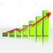 bar chart as symbol for a market price